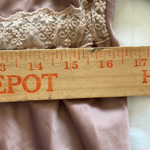 Lane Bryant Babydoll Top Womn 14 Mauve Lace Satin Ethereal Fairy Ballet Ren Fair - Picture 8 of 13